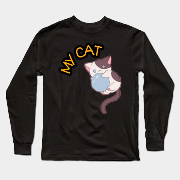 my cat therapist Long Sleeve T-Shirt by see mee
